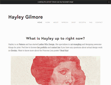 Tablet Screenshot of hayleygilmore.com